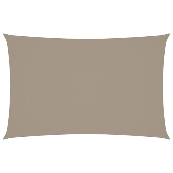 Solsegel oxfordtyg rektangulärt 4x7 m taupe