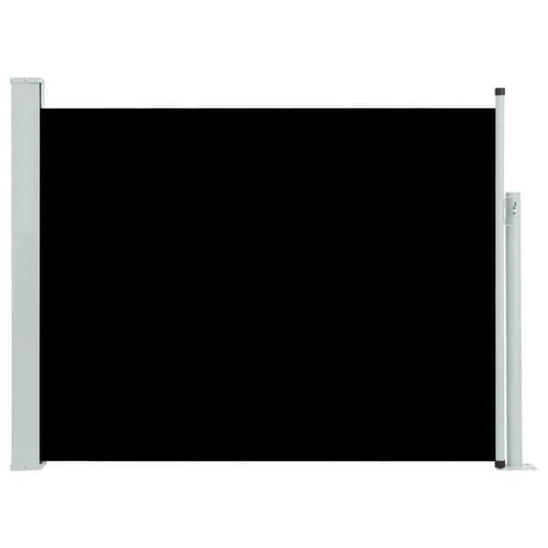 Sisäänvedettävä terassin sivumarkiisi 140x500 cm musta