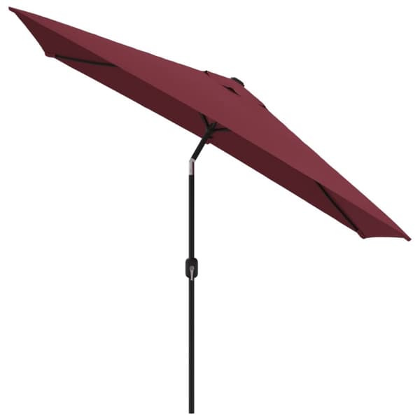 udendørs parasol med metalstang 300 x 200 cm bordeauxrød
