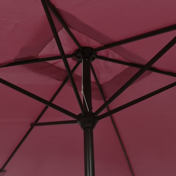 udendørs parasol med metalstang 300 x 200 cm bordeauxrød