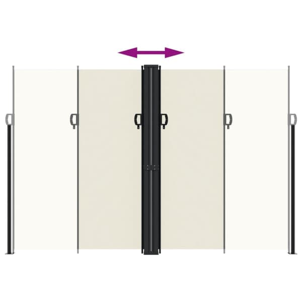 sammenrullelig sidemarkise 220x1000 cm cremefarvet