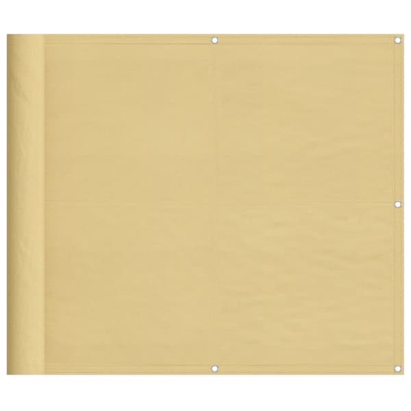 Balkongskärm sand 90x600 cm 100% polyester oxford