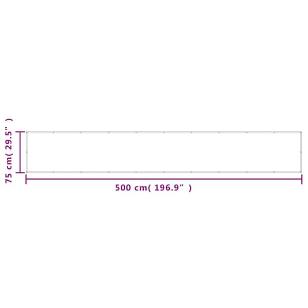 vidaXL Balkongskjerm sand 75x500 cm 100% polyester oxford