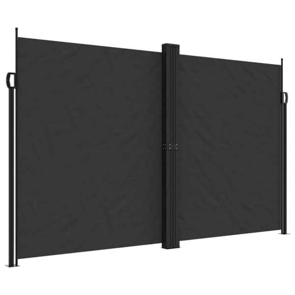 vidaXL Uttrekkbar sidemarkise 200x1000 cm svart