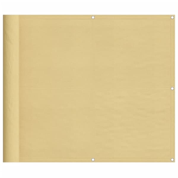 vidaXL Balkongskjerm sand 90x400 cm 100% polyester oxford