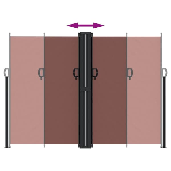 vidaXL Uttrekkbar sidemarkise 180x1000 cm brun