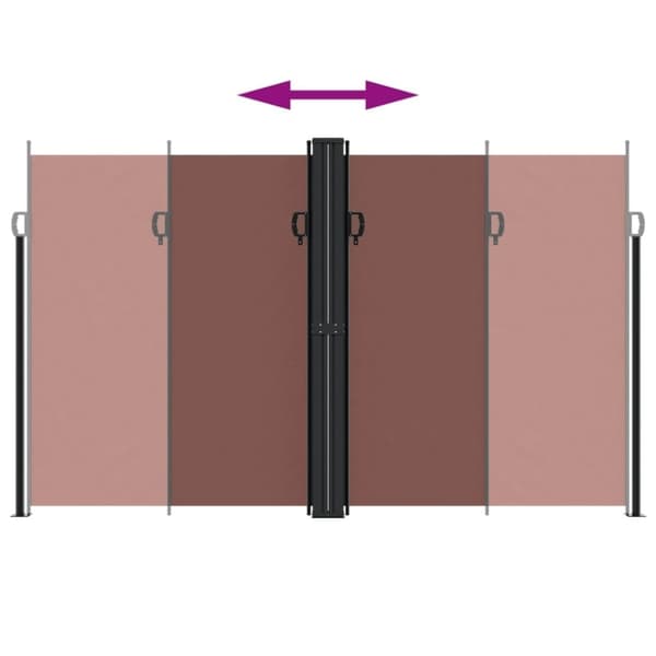 vidaXL Uttrekkbar sidemarkise 200x1000 cm brun