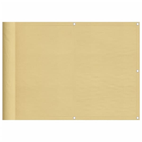 vidaXL Balkongskjerm sand 75x300 cm 100% polyester oxford