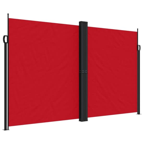 vidaXL sammenrullelig sidemarkise 200x1000 cm rød