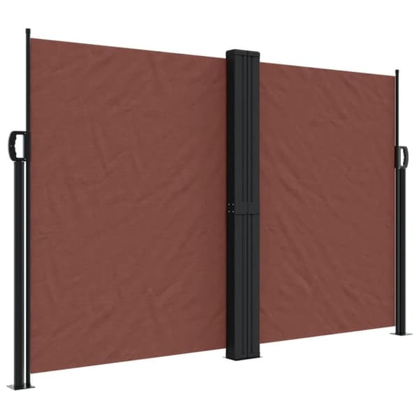 vidaXL Uttrekkbar sidemarkise brun 160x1000 cm
