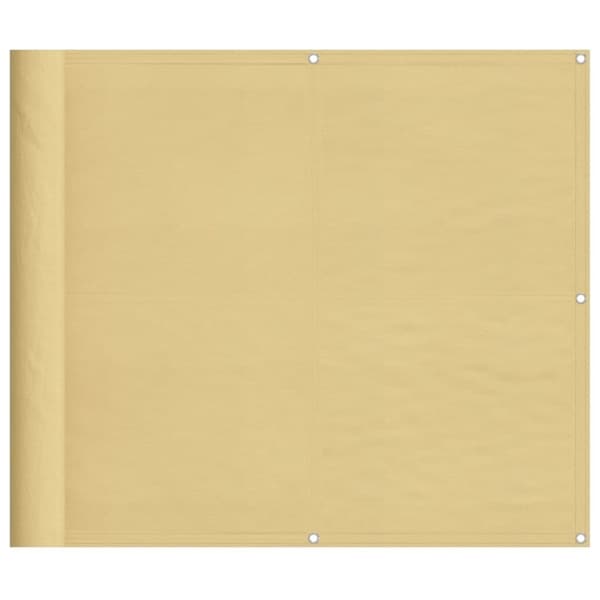 vidaXL altanafskærmning 90x1000 cm 100 % polyester sandfarvet