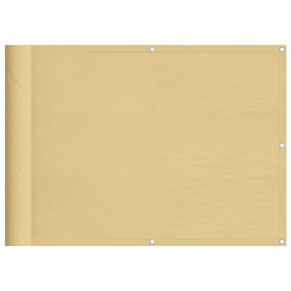 vidaXL altanafskærmning 75x800 cm 100 % polyester sandfarvet