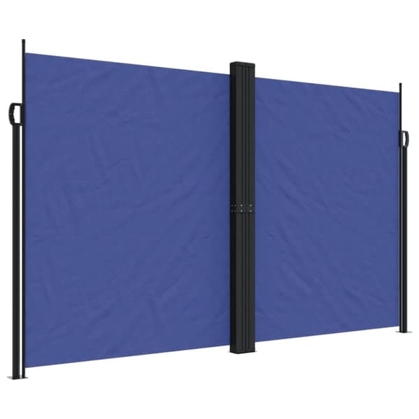 vidaXL Infällbar sidomarkis blå 200x1000 cm