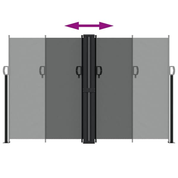 vidaXL Uttrekkbar sidemarkise antrasitt 160x1000 cm
