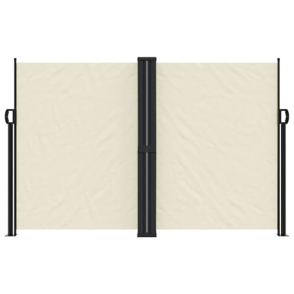 vidaXL sidemarkise 160x1000 cm sammenrullelig cremefarvet