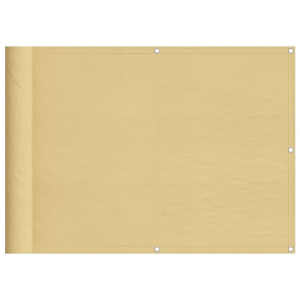 vidaXL Balkongskjerm sand 75x1000 cm 100% polyester oxford