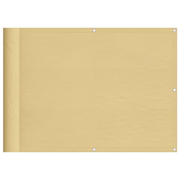 vidaXL Balkongskjerm sand 75x700 cm 100% polyester oxford