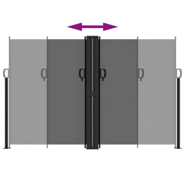 vidaXL Uttrekkbar sidemarkise 160x1000 cm svart