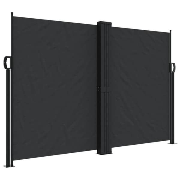 vidaXL Uttrekkbar sidemarkise 160x1000 cm svart