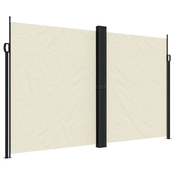 vidaXL Uttrekkbar sidemarkise 200x1000 cm kremhvit
