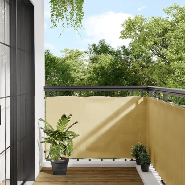 vidaXL altanafskærmning 90x300 cm 100 % polyester sandfarvet