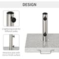 Miniatyrbillede 4 af 8: Rootz Mobile Parasol Stand - Paraply Stand - Paraply Base 25kg - Sunshade Marble Stand - Marmor + Rustfrit Stål - Hamp Grå - 40x40x36 cm