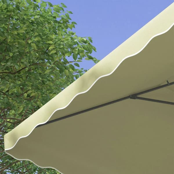 Rootz Parasols Sateenvarjo - Ulokeinen sateenvarjo - Koristeellinen reuna - Ilmastointikatos - Offset Design - Sateenvarjokatto - Metalli-polyesteri -