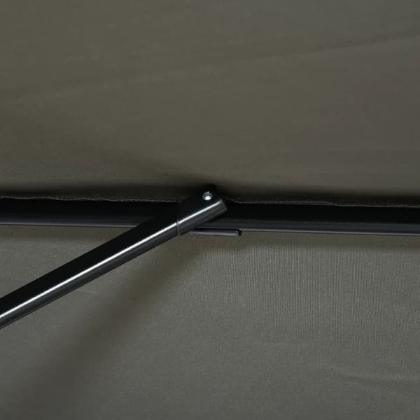 Rootz Cantilever päivänvarjo - Puutarhasateenvarjo - Ristijalusta - Kääntyvä - Säänkestävä - Harmaa - 245cm x 245cm x 245cm