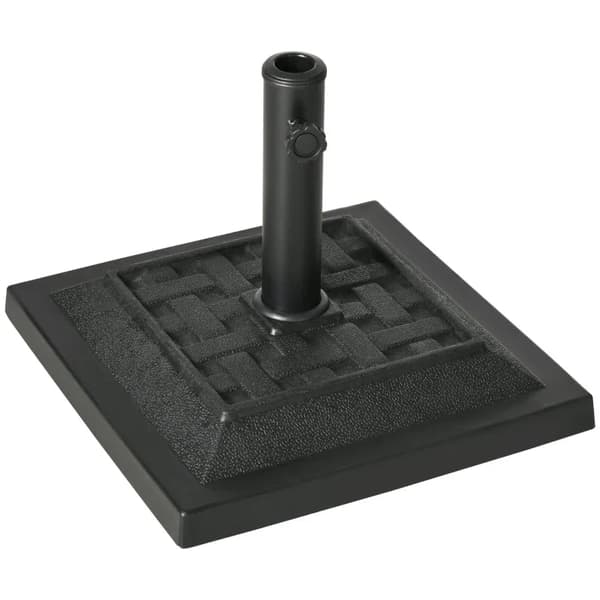 Rootz Parasollställ - Parasollhållare - Parasollbas - Paraplyställ - Väderbeständigt - Hartshus - Svart - 44cm x 44cm x 33cm