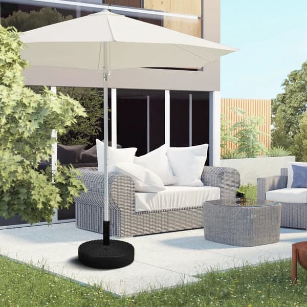Rootz päivänvarjoteline - Aurinkovarjoteline - Sateenvarjoteline - Säänkestävä - Täytettävä - Puutarha - Patio - Allas - Musta - Ø51x 36H cm