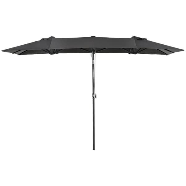 Rootz Stort Parasoll - Trädgårdsparaply - Solskydd - Höjdjusterbar - Tiltbar - Polyester - Grå - 150x295x170-214 cm