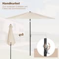 Miniatyrbillede 5 af 7: Rootz Premium Outdoor Parasol - Haveparaply - Solsejl - UV-beskyttelse - Sammenfoldelig - Holdbar - Inkluderer bæretaske - Ø 270 x 236 cm
