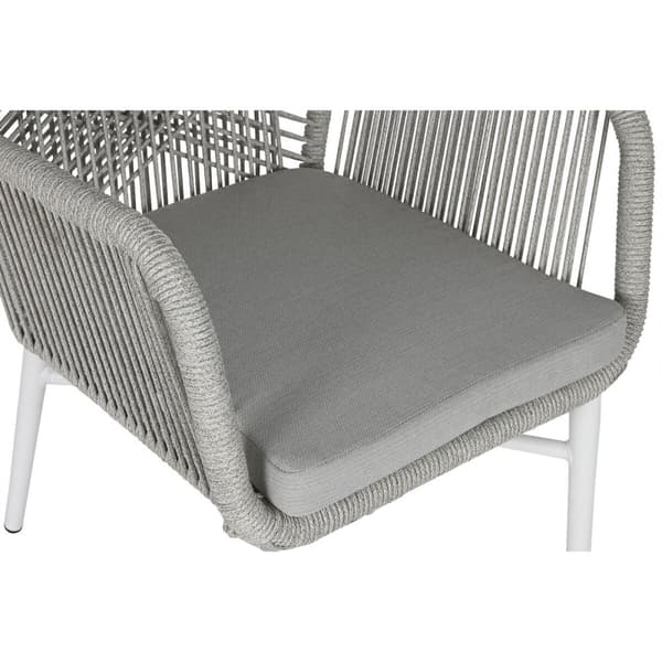 Puutarhasohva Home ESPRIT Valkoinen Harmaa Alumiini synteettinen rottinki 57 x 63 x 84 cm