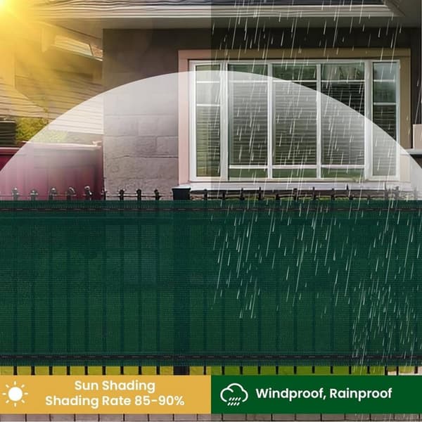 Rootz HDPE Privacy Fence Screen - Aurinkosuoja - UV-suoja - Repeämisenkestävä, Säänkestävä, Helppo asennus - 1m x 6m - 2m x 25m