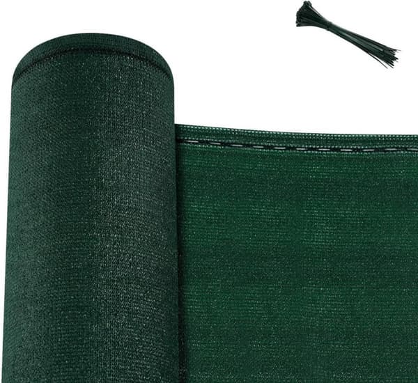 Rootz HDPE Privacy Fence Screen - Aurinkosuoja - UV-suoja - Repeämisenkestävä, Säänkestävä, Helppo asennus - 1m x 6m - 2m x 25m