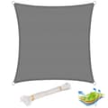 Miniatyrbillede 1 af 8: Rootz Premium HDPE solsejlsmarkise - UV-beskyttelsesmarkise - Rivefast baldakin - Overlegen UV-blok, holdbar, nem installation - 5x5m