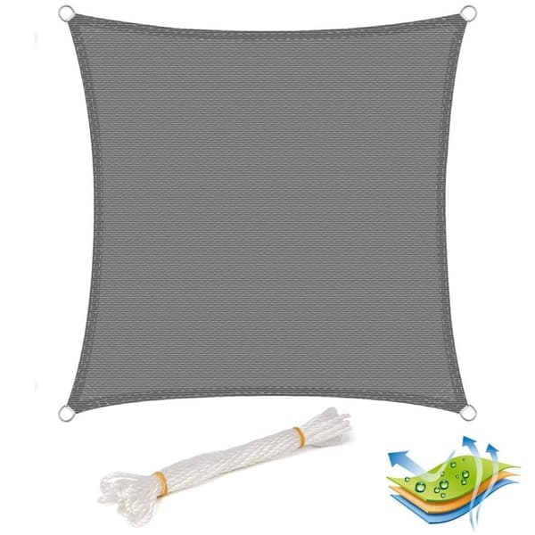 Rootz Premium HDPE solsejlsmarkise - UV-beskyttelsesmarkise - Rivefast baldakin - Overlegen UV-blok, holdbar, nem installation - 5x5m
