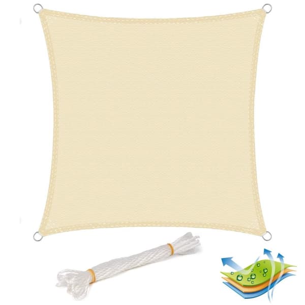 Rootz Premium HDPE aurinkopurjekatos - Varjostuspurje - UV-suojakatos - Repeämätön - Helppo asennus - Tyylikäs muotoilu - 4m x 4m