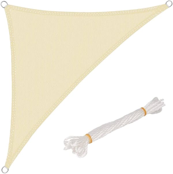 Rootz Premium HDPE Solsejl - Skyggesejl - Solsejl - Solsejl - UV-beskyttende - Holdbar og rivefast - Nem installation - 5m x 5m x 7m