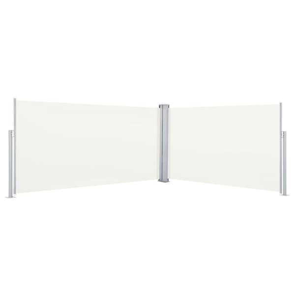 vidaXL Infällbar sidomarkis gräddvit 160x600 cm -  Parasoll & solskydd