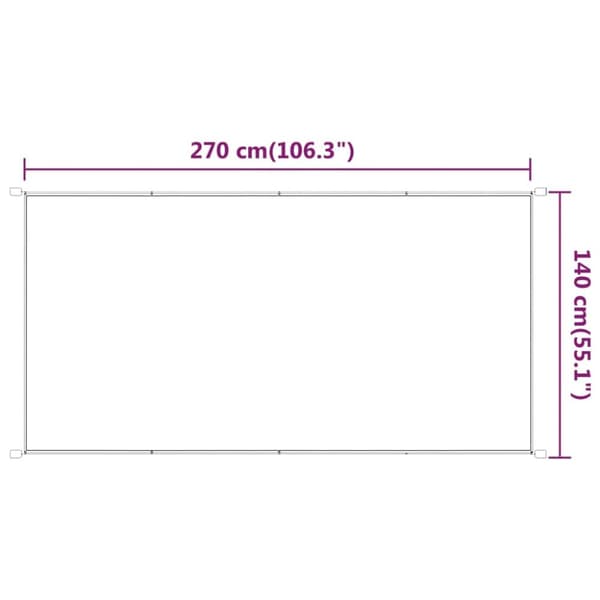 vidaXL Markis vertikal vit 140x270 cm oxfordtyg - Parasoll & solskydd