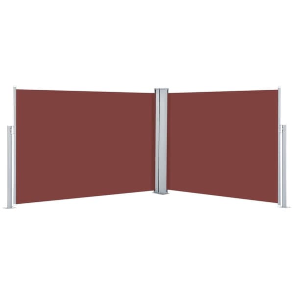 vidaXL Infällbar sidomarkis brun 120x1000 cm - Parasoll & solskydd