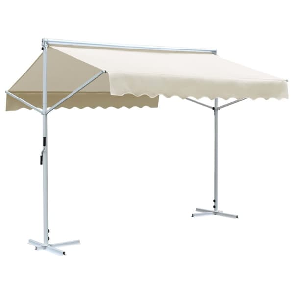 vidaXL Fristående markis 3x3 m gräddvit - Parasoll & solskydd