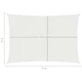 Miniatyrbild 7 av 7: vidaXL Solsegel 160 g/m² vit 4x5 m HDPE -  Parasoll & solskydd