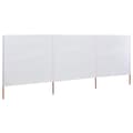 Miniatyrbillede 3 af 7: vidaXL 3-panels læsejl 400x160 cm stof sandhvid -  Parasoller og solskærme