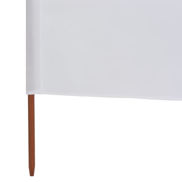 vidaXL 3-panels læsejl 400x160 cm stof sandhvid -  Parasoller og solskærme