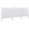 Miniatyrbillede 7 af 7: vidaXL 3-panels læsejl 400x160 cm stof sandhvid -  Parasoller og solskærme