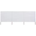 Miniatyrbillede 1 af 7: vidaXL 3-panels læsejl 400x160 cm stof sandhvid -  Parasoller og solskærme