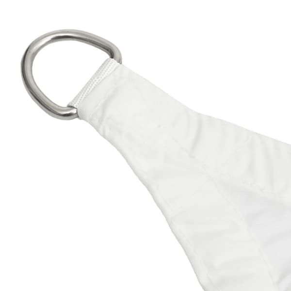 vidaXL Solsegel oxfordtyg trekantigt 3,6x3,6x3,6 m vit - Parasoll & solskydd