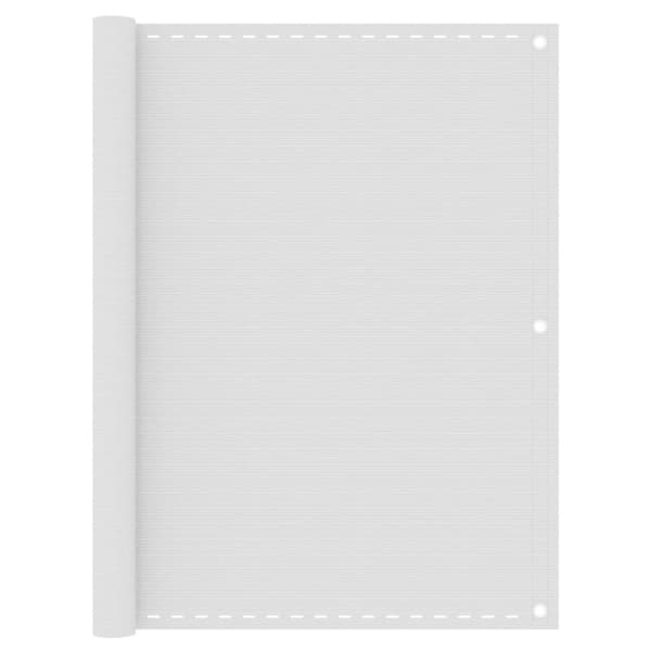 vidaXL Parvekkeen suoja valkoinen 120x600 cm HDPE -  Päivän- & aurinkovarjot